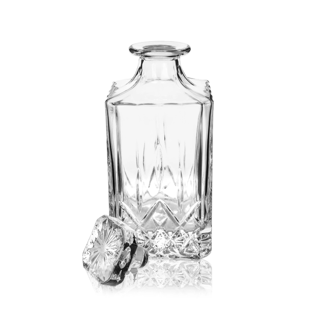 London Single Malt Round Spirit Decanter, 500ml, Clear | The Wedding