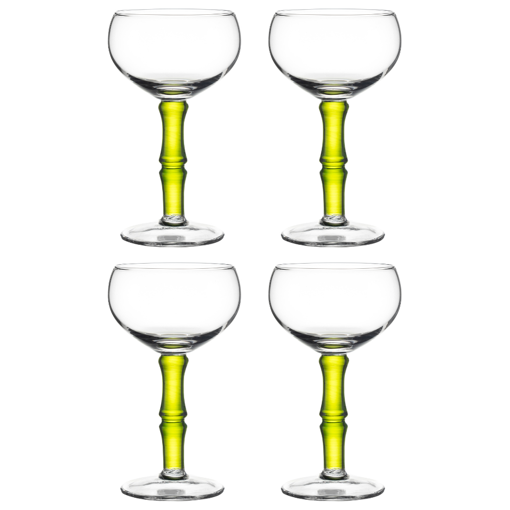 Bamboo Stem Coupe Glass set of 4