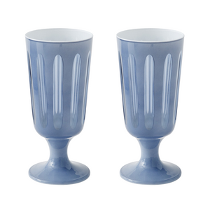 Empire Footed Glass (Glacier Blue) set of 2