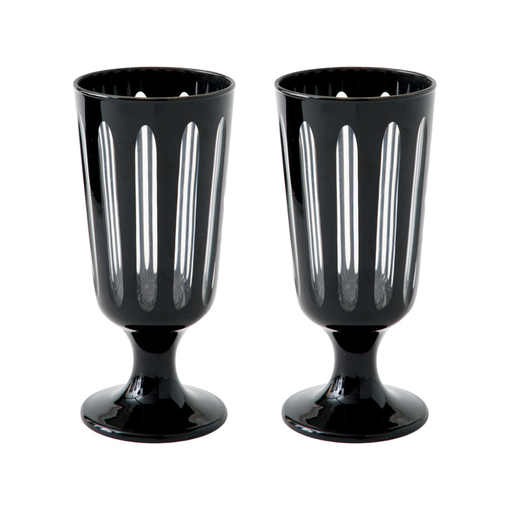Empire Footed Cocktail Glass (Tuxedo Black) Cocktail Emporium