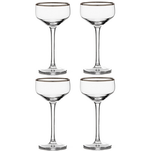 Potion House Silver Rim Coupe set of 4