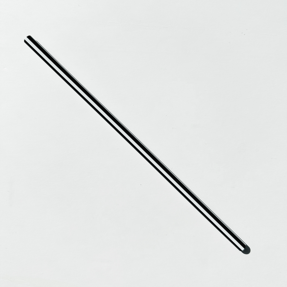 Striped Glass Straw (Black & White)