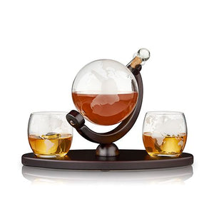 Viski Globe Decanter & Whiskey Tumbler Set