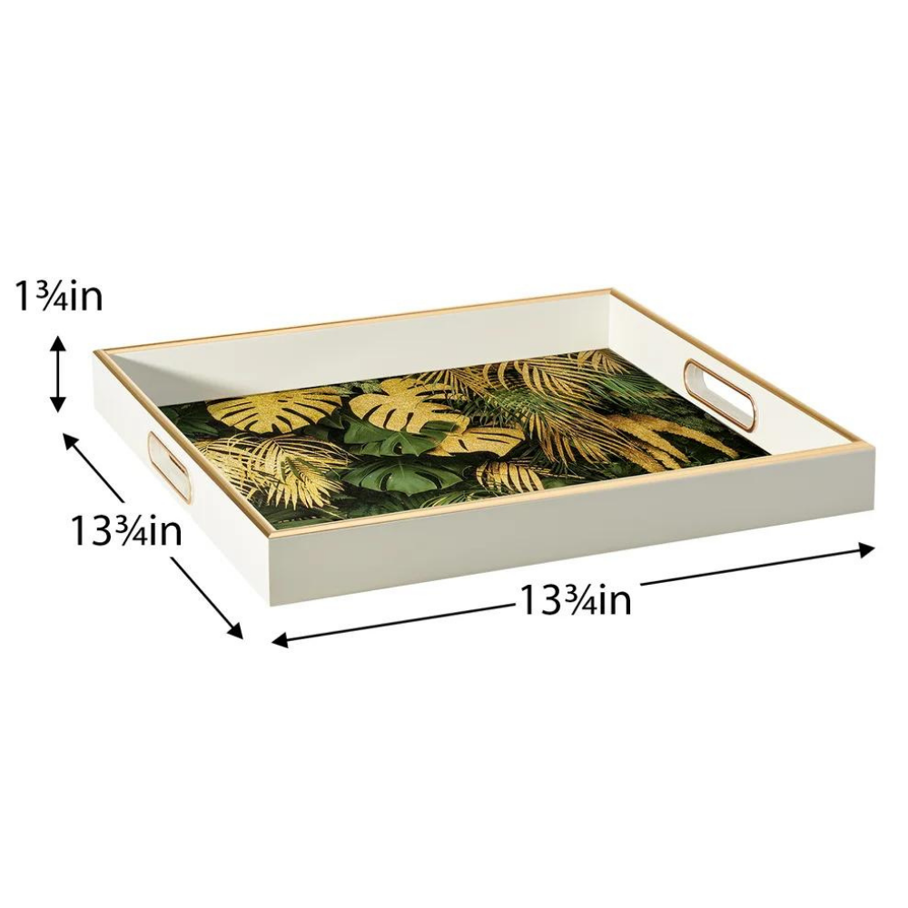 Savoy Tropical Leaves Tray - small