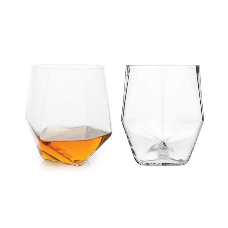 Faceted Crystal Tumblers Set of 2