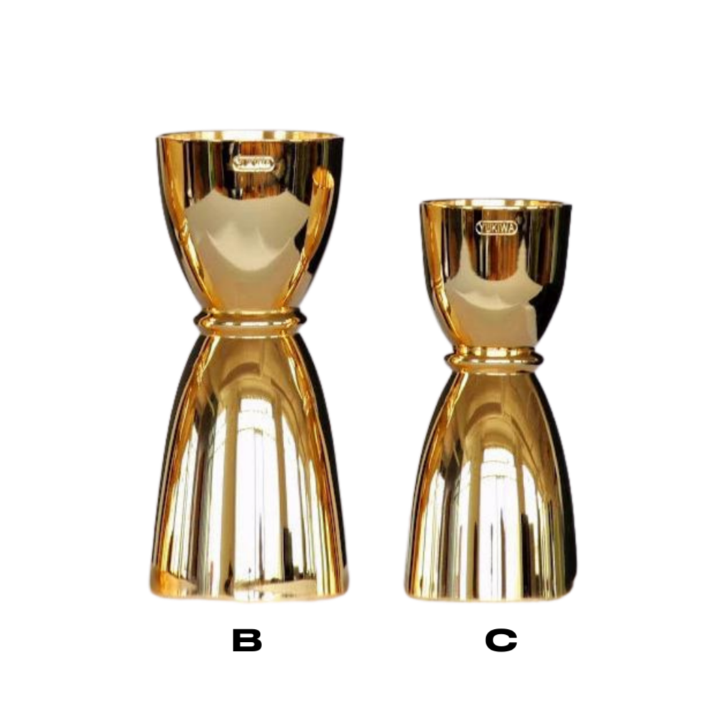 24 kt Gold Japanese Cup Jigger - available in 2 sizes