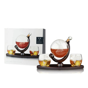 Viski Globe Decanter & Whiskey Tumbler Set