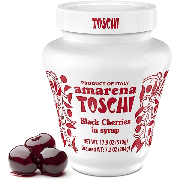 Toschi Sour Black Cherries (510g Jar)
