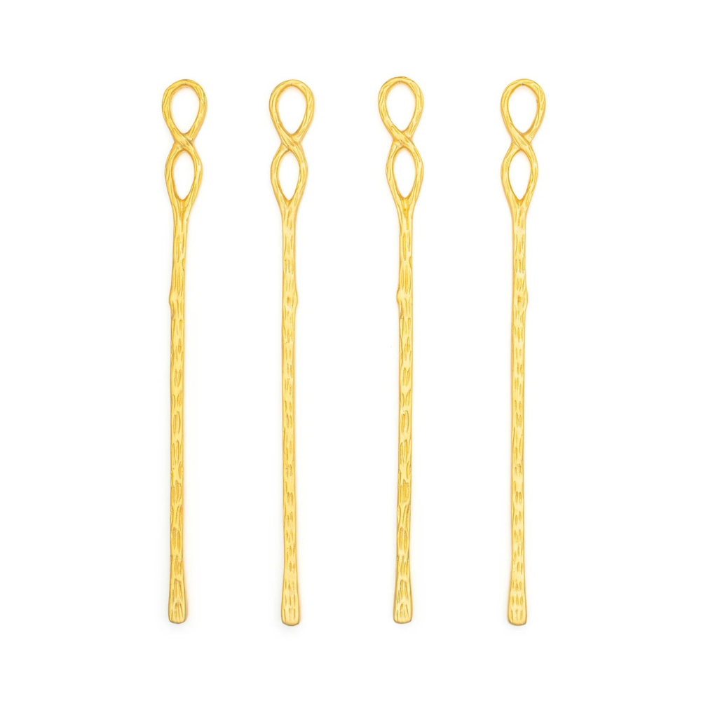 Infinity Champagne Gold Stir Sticks (set of 4)
