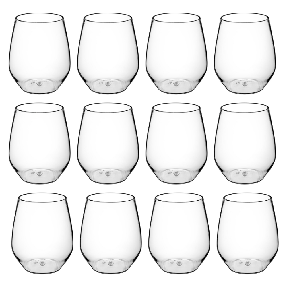 Acopa Tritan Stemless Wine Glass Set of 12