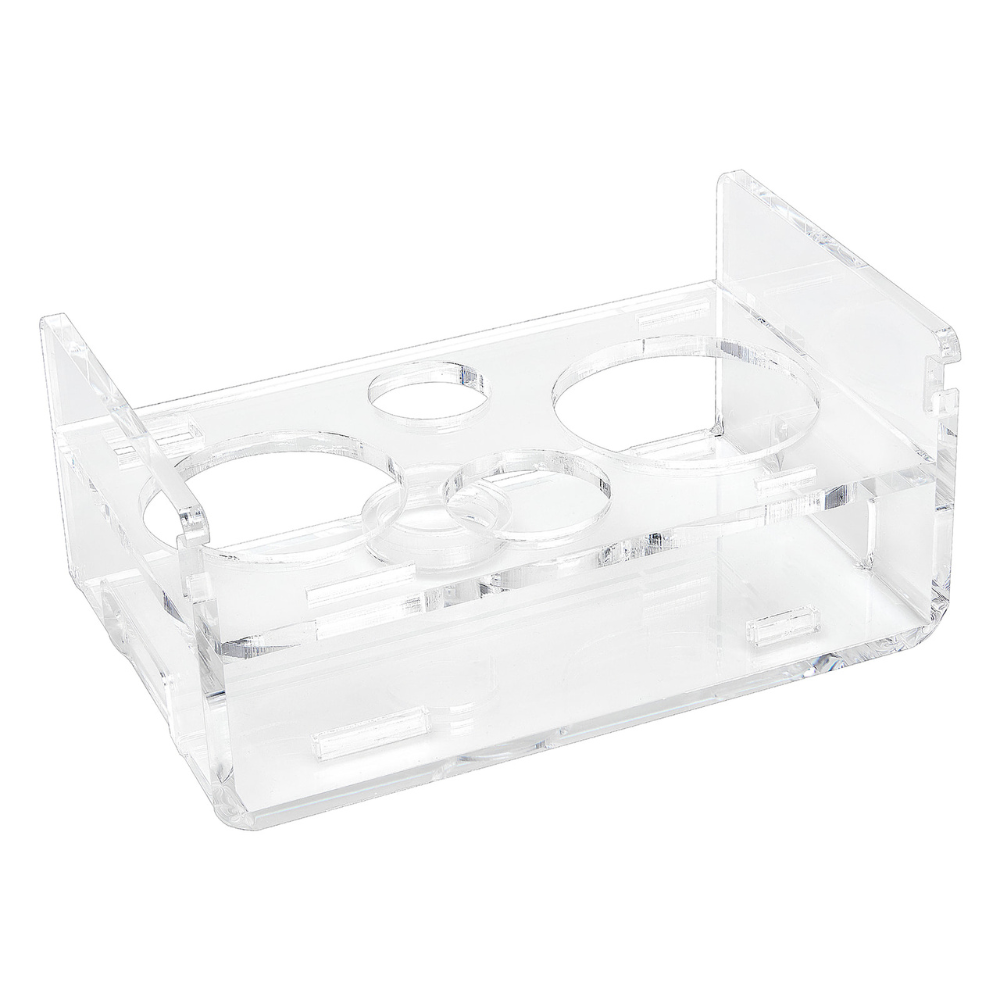 Bar Tool Set in Acrylic Stand - stand side view