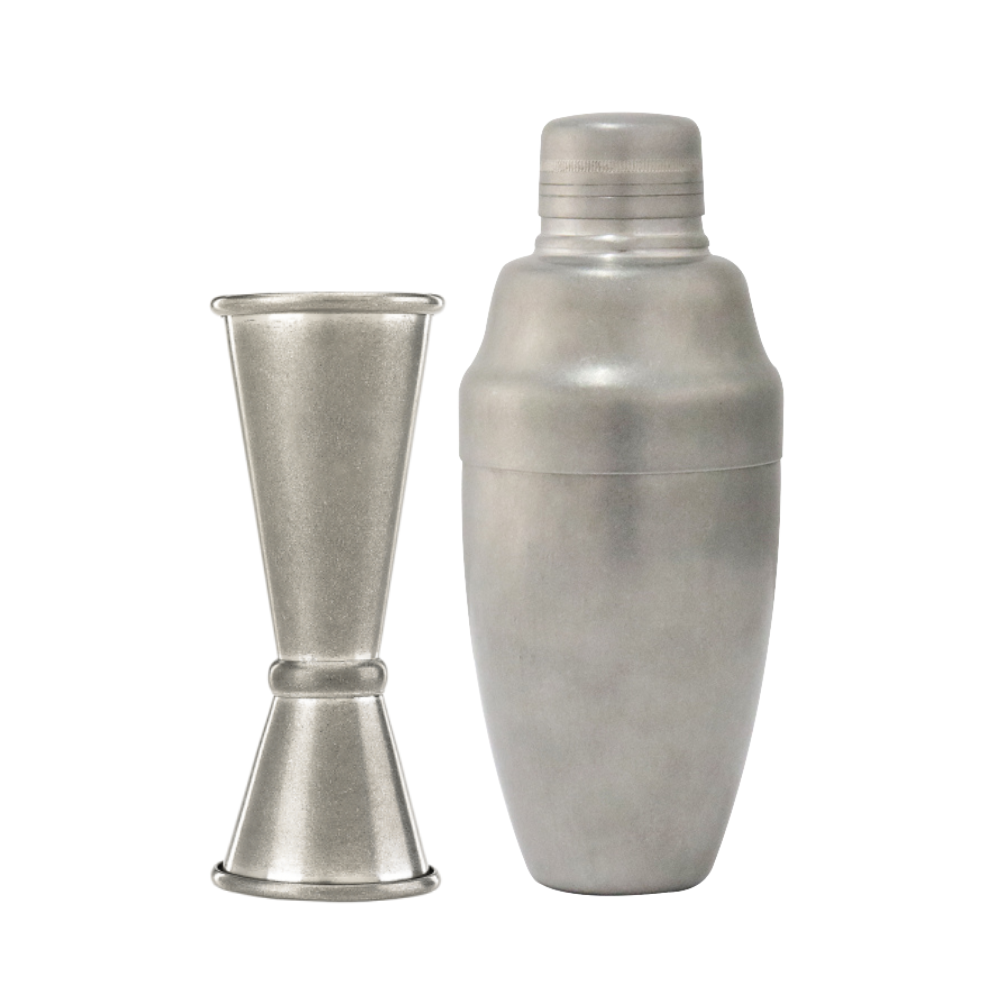 Antique Steel Mini Shaker Duo