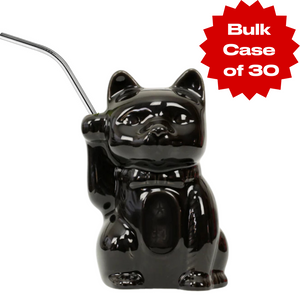 Bulk Black Neko Cat Tiki Mug (Case of 30)