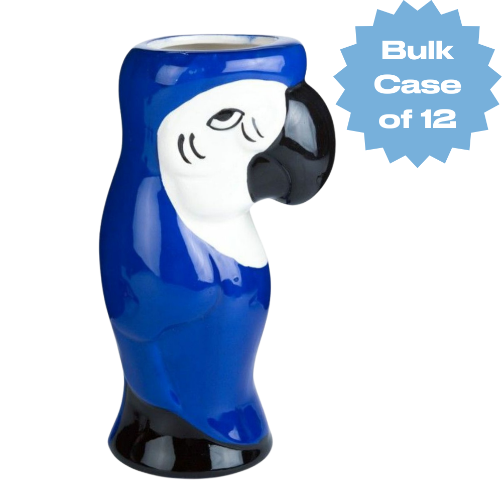 Bulk Blue Parrot Tiki Mug (Case of 12)