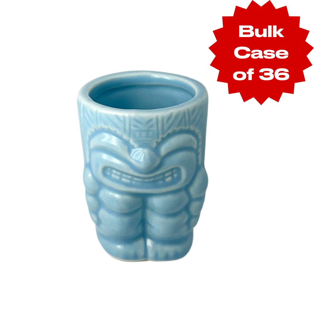 Bulk Blue Tiki Shot Glass (Case of 36)