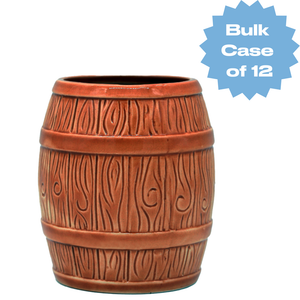 Bulk Ceramic Barrel Tiki Mug (Case of 12)
