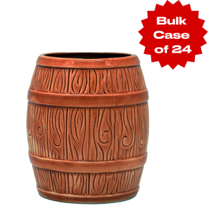Bulk Ceramic Barrel Tiki Mug (Case of 24)