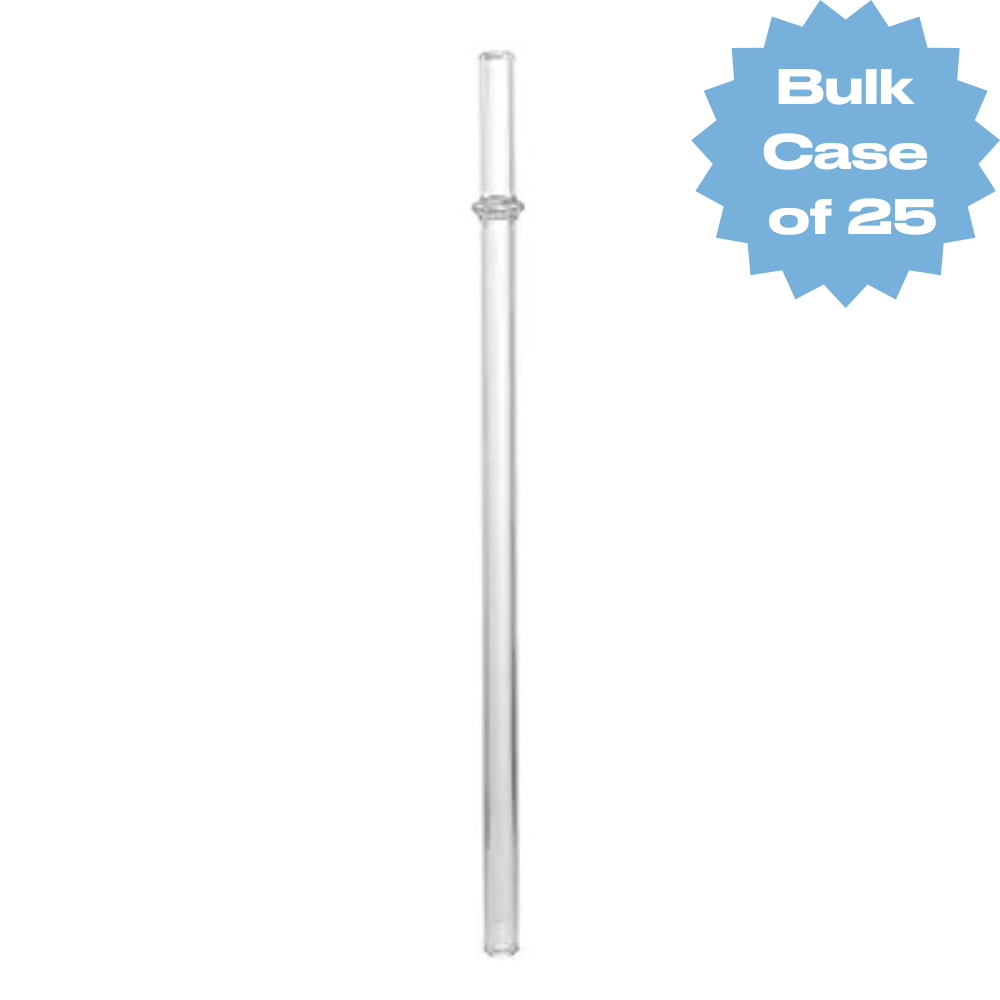 Bulk Glass Straight Straw (Clear) (Case of 25)