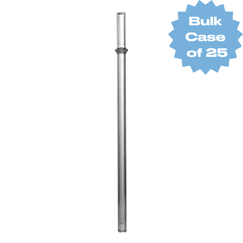 Bulk Glass Straight Straw (Grey) (Case of 25)