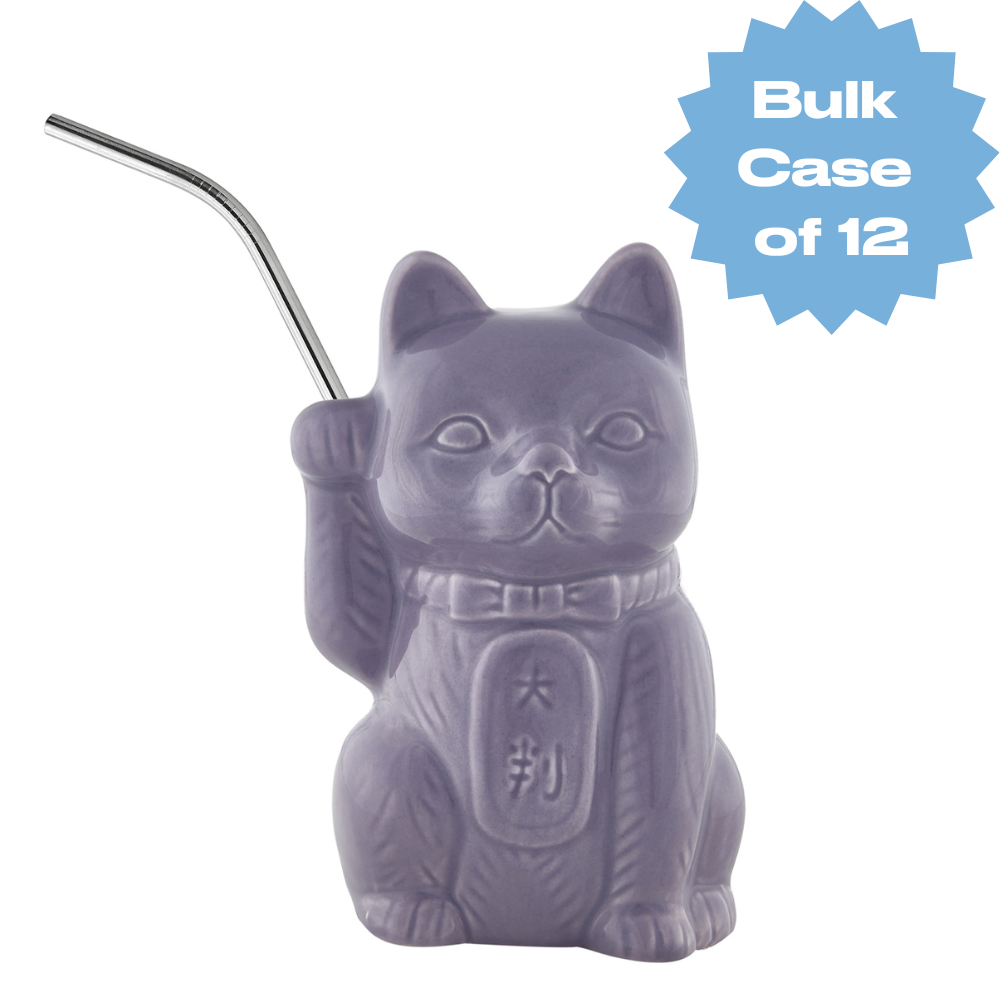 Bulk Purple Neko Cat Tiki Mug (Case of 12)