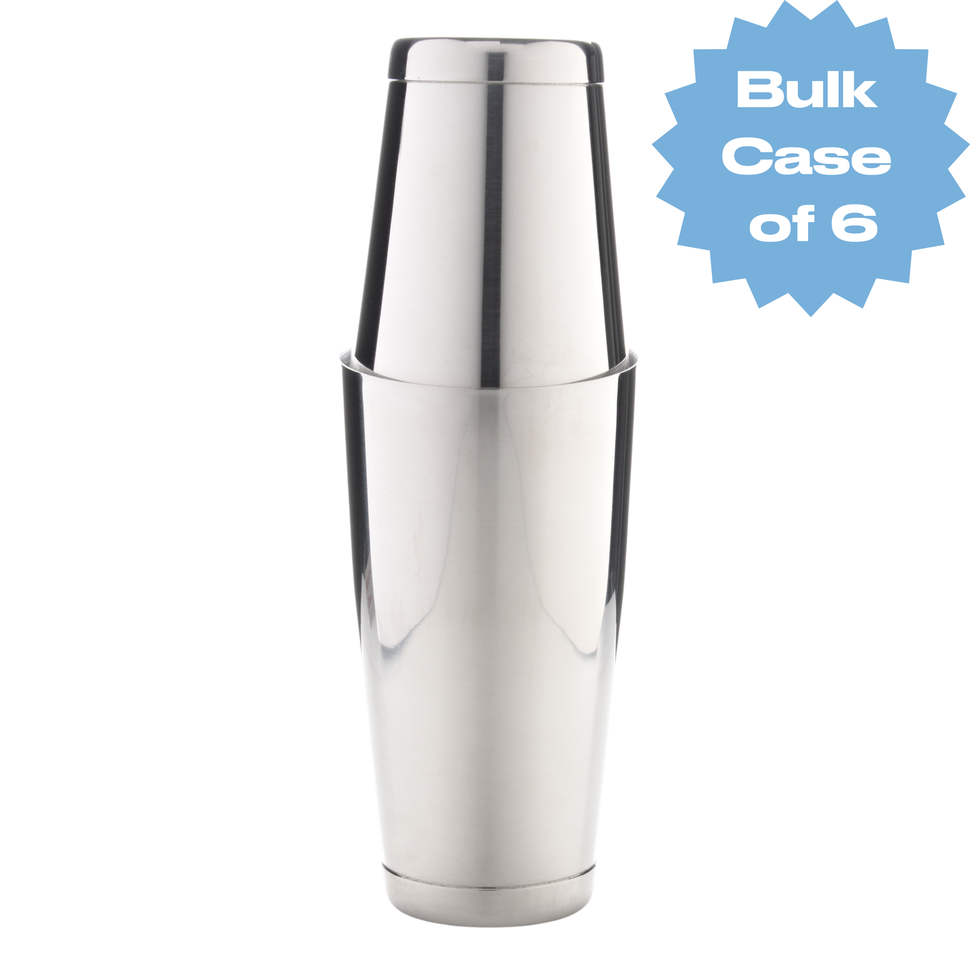 Bulk Stainless Steel Boston Shaker (Case of 6) | Cocktail Emporium