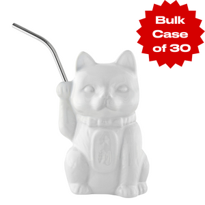 Bulk White Neko Cat Tiki Mug (Case of 30)