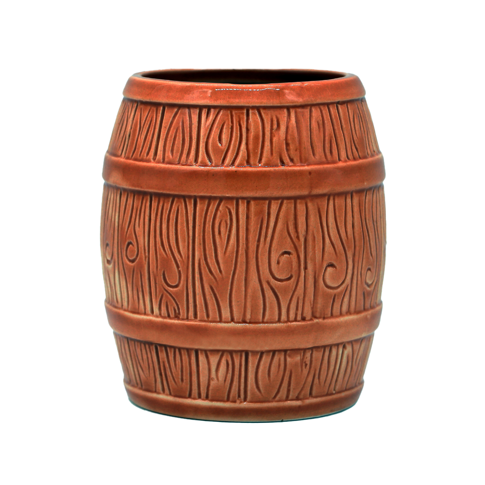 Bulk Ceramic Barrel Tiki Mug (Case of 12)