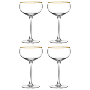 Cleo Gold Rim Coupe set of 4