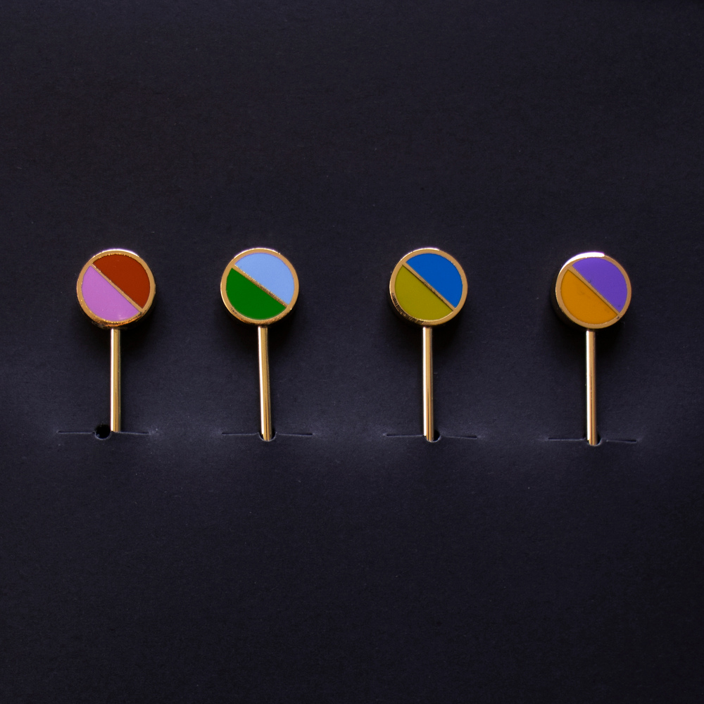 Diagonal Cocktail Pins (set of 4)