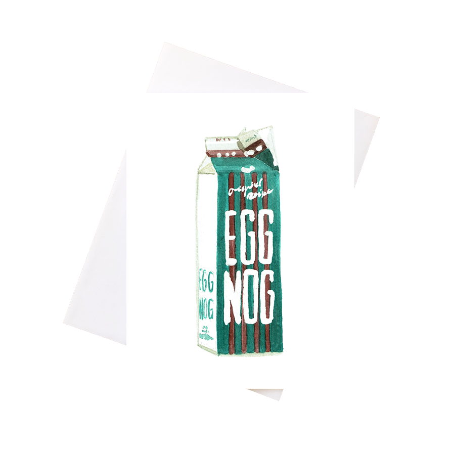 Egg Nog Greeting Card