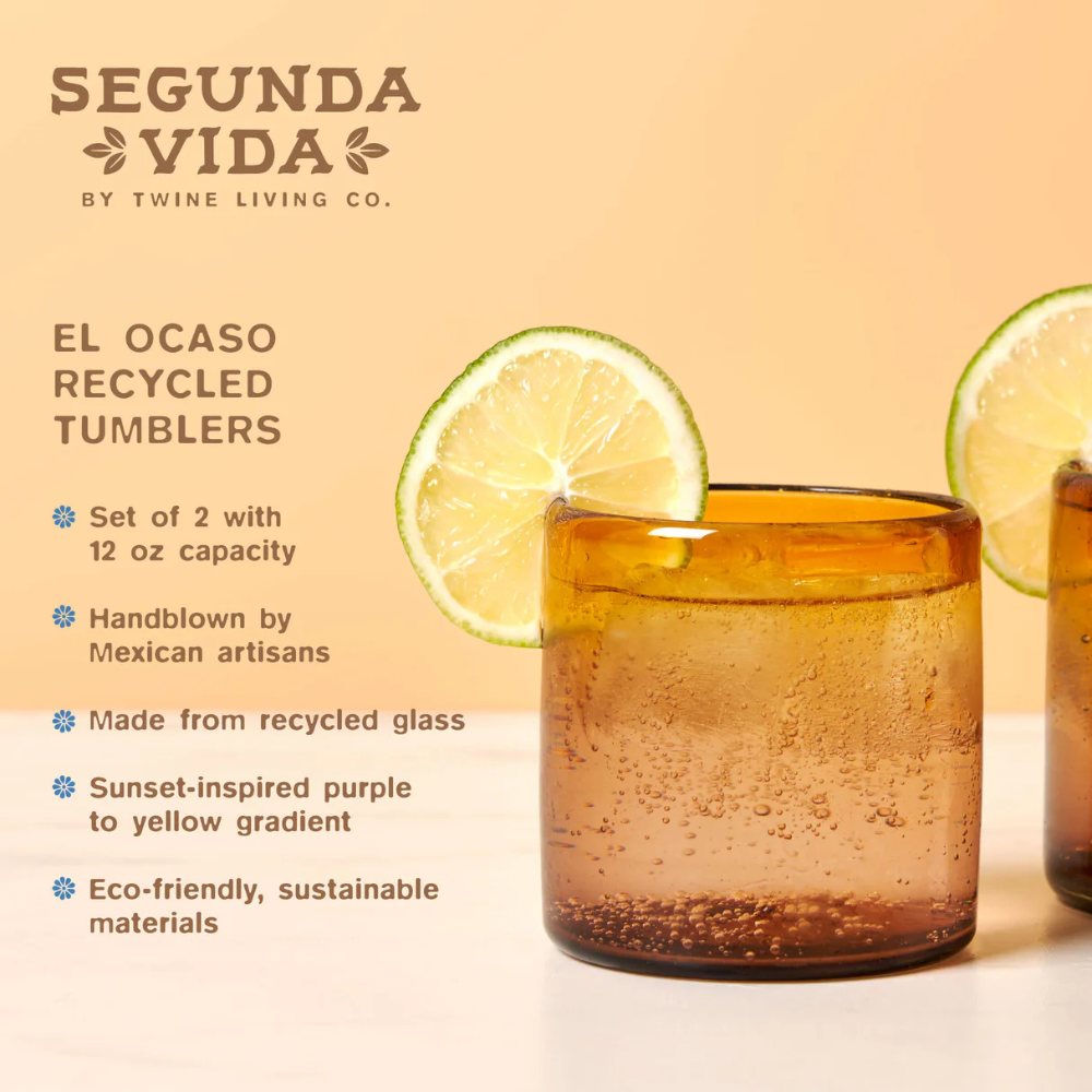 El Ocaso Recycled Tumblers (Set of 2)