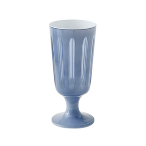 Empire Footed Glass (Glacier Blue)