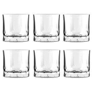 Faceted Double Rocks Glass set of 6