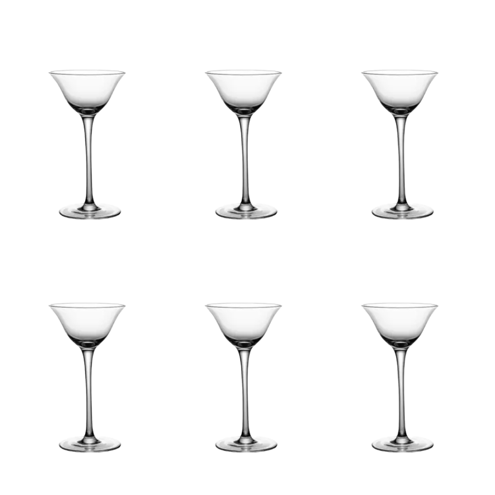 Fluted Mini Martini Glass - set of 6