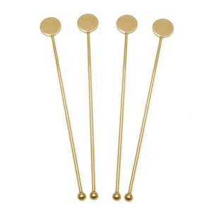 Gold Disc Top Stir Stick