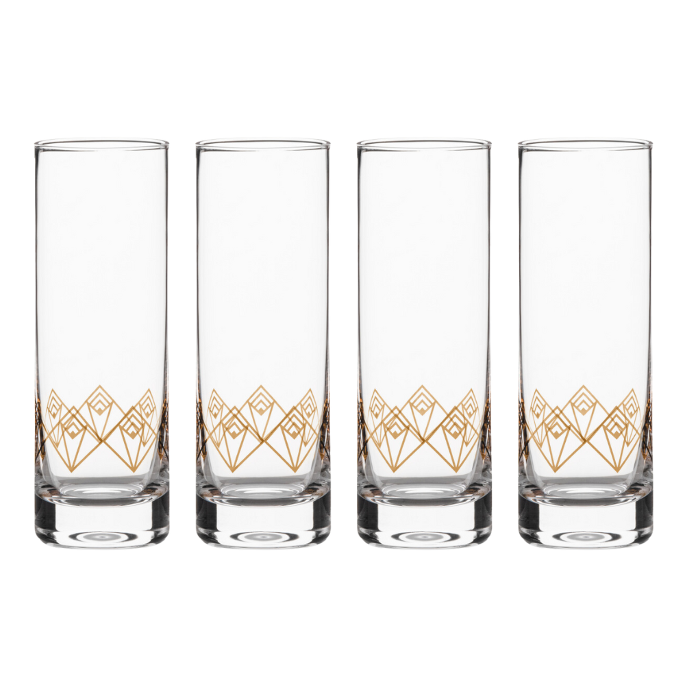 Gold Dream Deco Highball set of 4