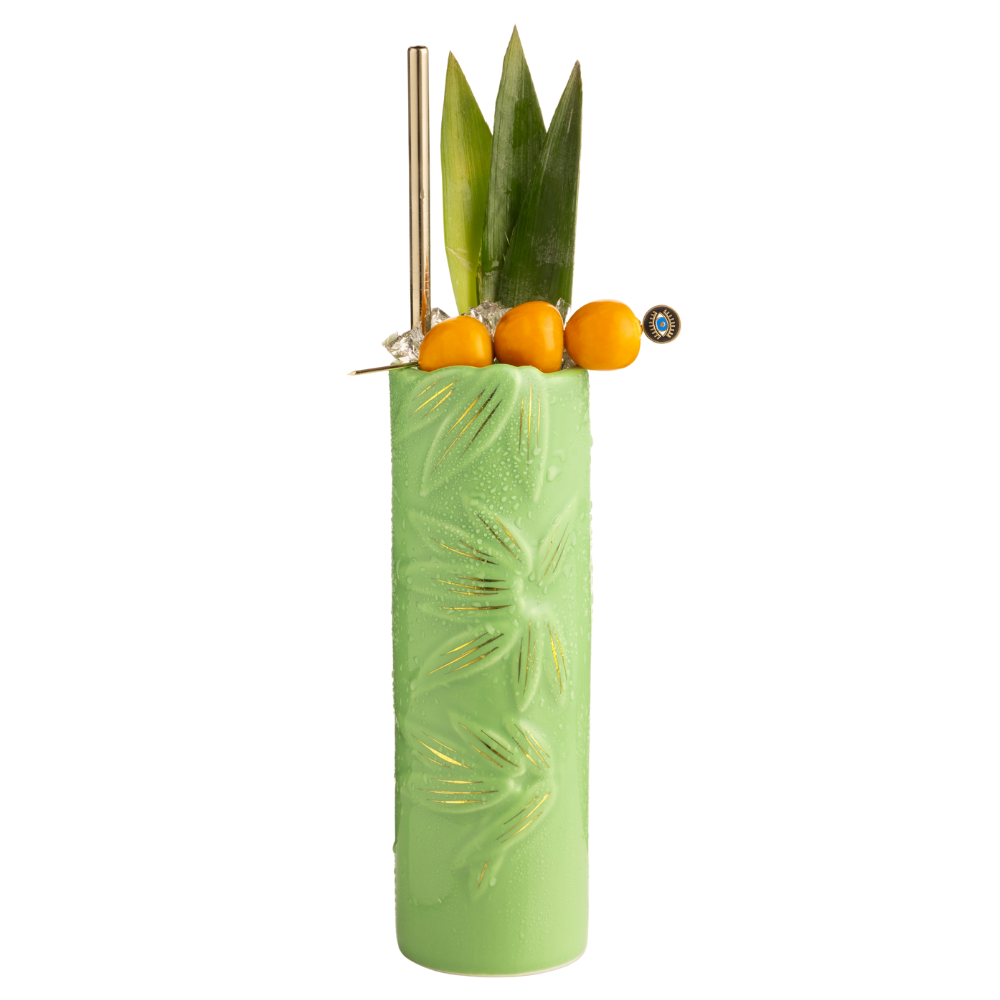 Green & Gold Bamboo Tiki Mug