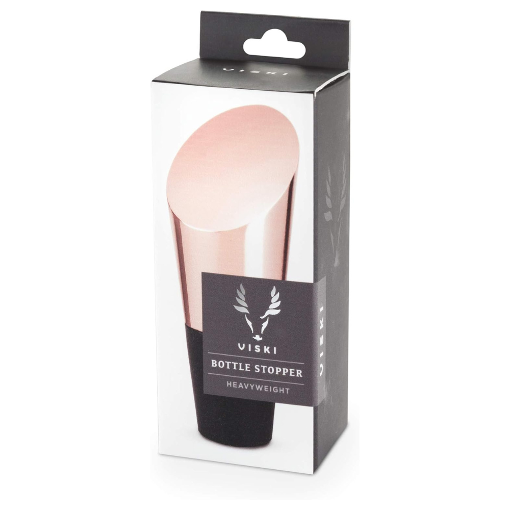 Heavyweight Copper Bottle Stopper by Viski packaging