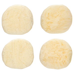 Ivory Resin Coasters (Set of 4)