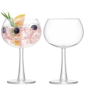 LSA Gin Balloon Glasses with Thick Stem (set of 2)
