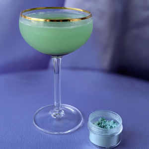 Edible Luster Dust (Mint Green Shimmer) in a Last Word Cocktail
