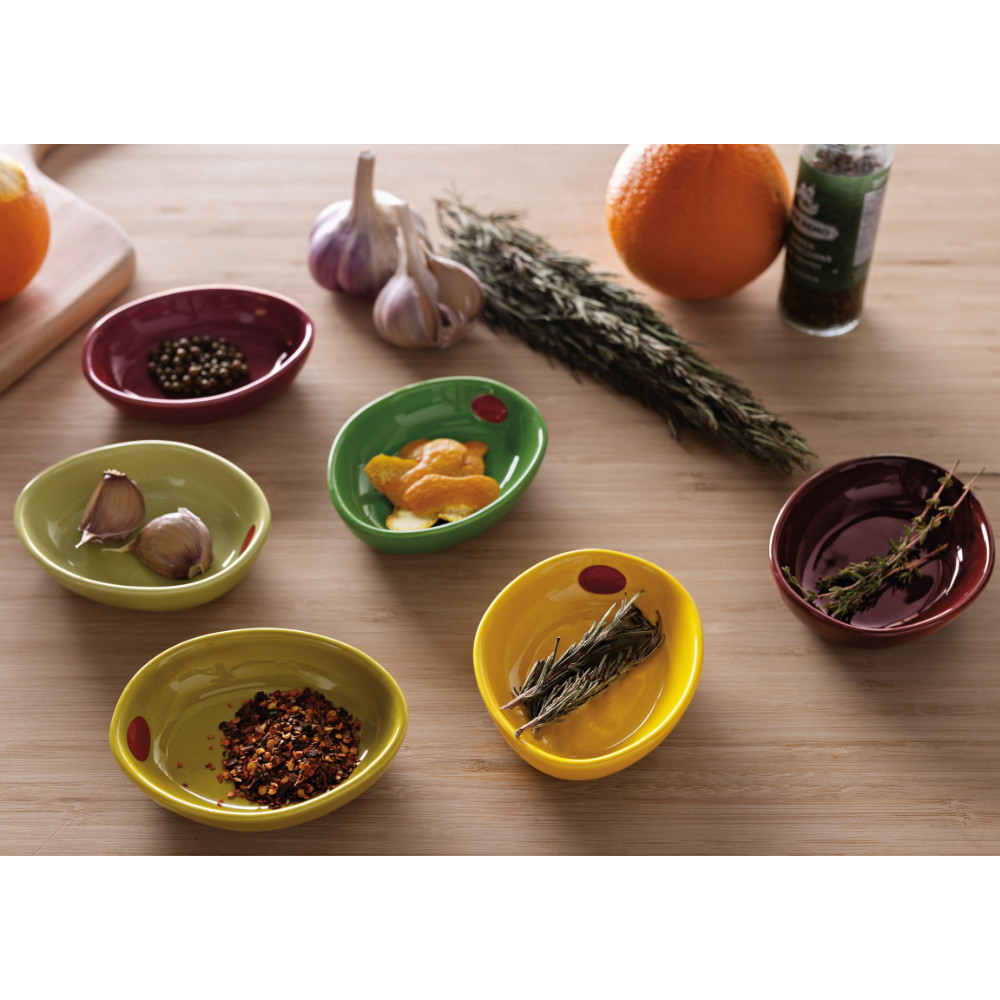 Olive Garnish Bowls (Assorted Colours)