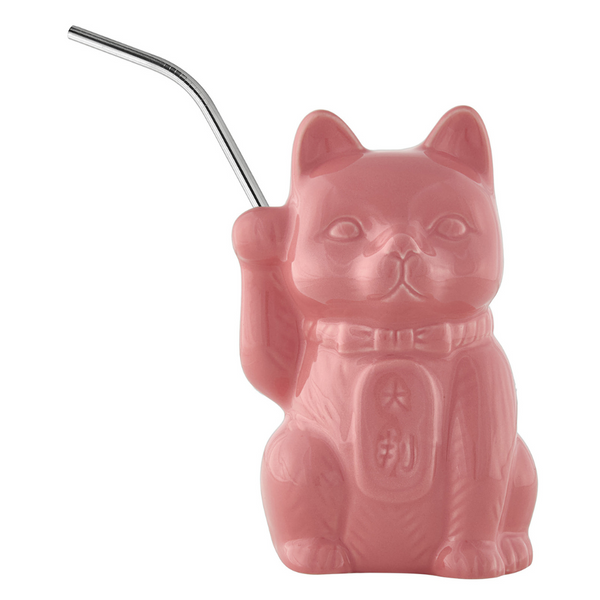 Pink Neko Cat Tiki Mug | Cocktail Emporium