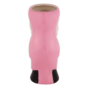 Pink Parrot Tiki Mug back