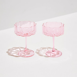 Pink Wave Coupes (set of 2)