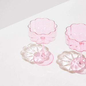 Pink Wave Coupes (set of 2)