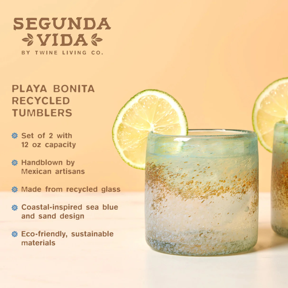 Playa Bonita Recycled Tumblers (Set of 2)