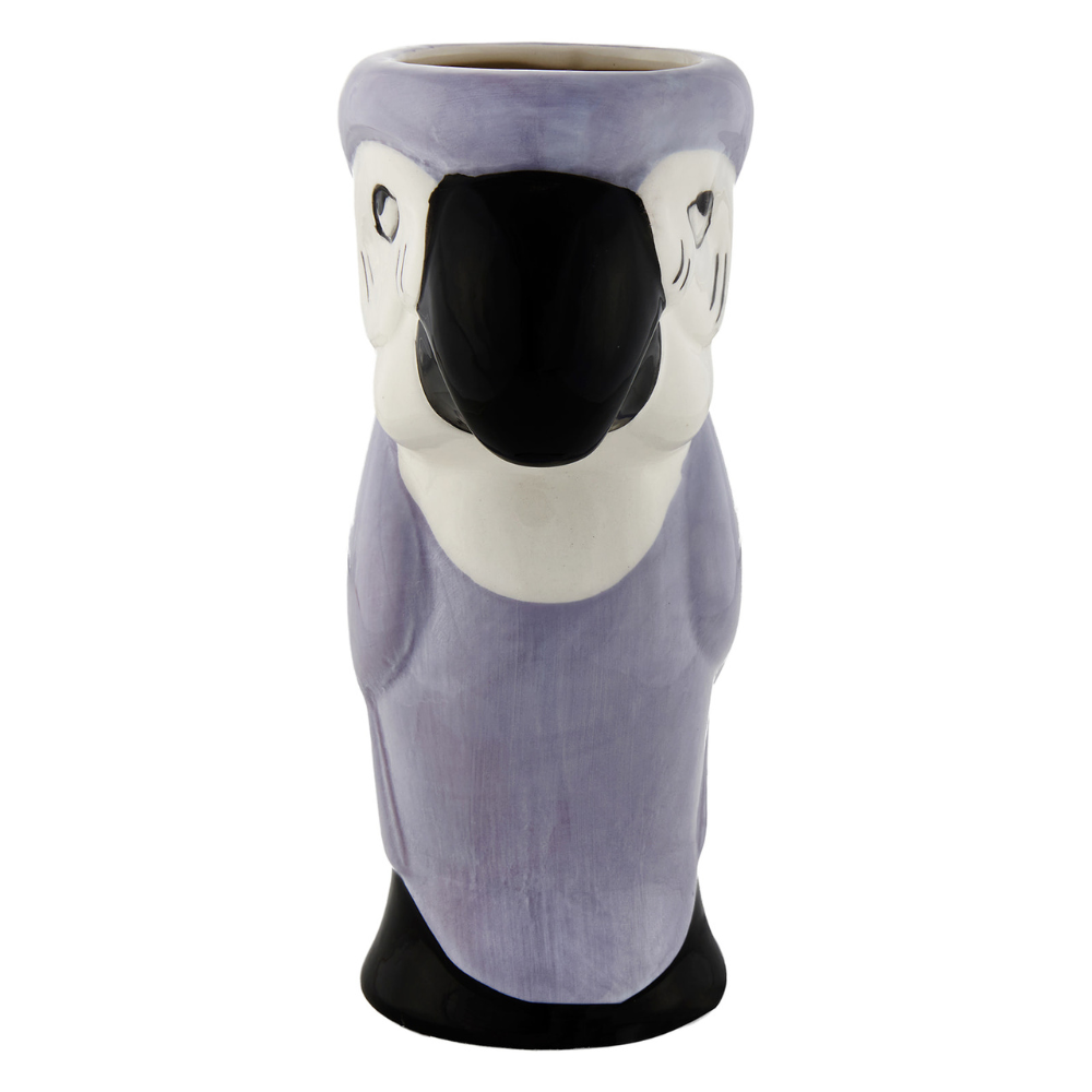 Purple Parrot Tiki Mug_head on