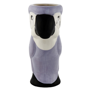 Purple Parrot Tiki Mug_head on