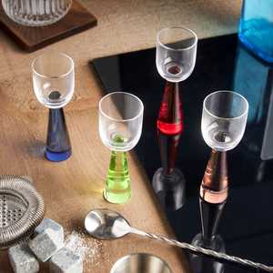 Pyramid Shot Glasses - Assorted Colours (40mL)
